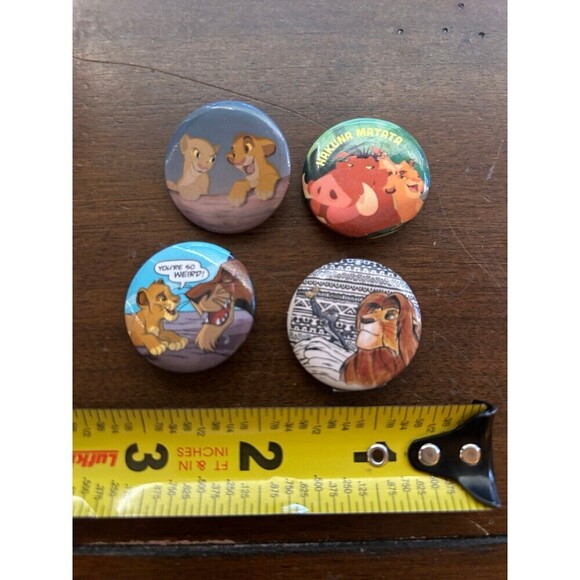 Disney Lion King Tin Bag Buttons Lot of 4 - Picture 2 of 3